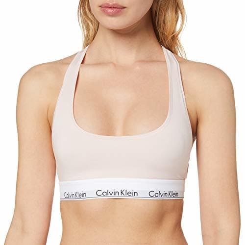 Moda Calvin Klein Sujetador Estilo Bralette, Rosa