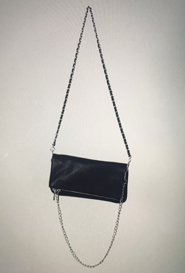 Fashion Bolso doble cadena negro