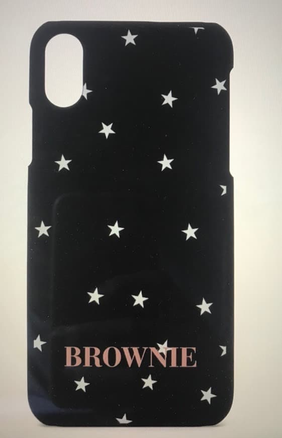 Fashion Funda iphone X/XS color 🖤 o 💗 con estrellas blancas