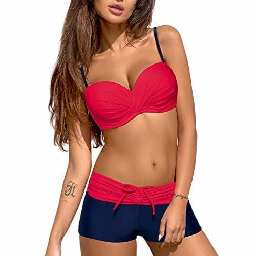 Fashion Conjunto de Bikini de Dos Piezas para Mujer con Cuello Halter Traje