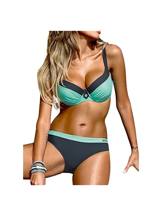 Product UMIPUBO Mujer Bikini Push-Up Acolchado Bra Trajes de Baño Tops y Braguitas