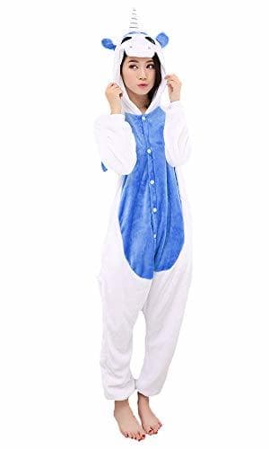 Fashion Disfrace Unicornio Pijama Animal Cosplay Unisex Franella Una Pieza per Halloween Carnaval