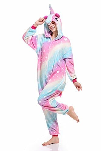 Fashion Mystery&Melody Unicornio Pijamas Disfraces Cosplay Disfraces Franela Animales Cremallera Ropa de Dormir