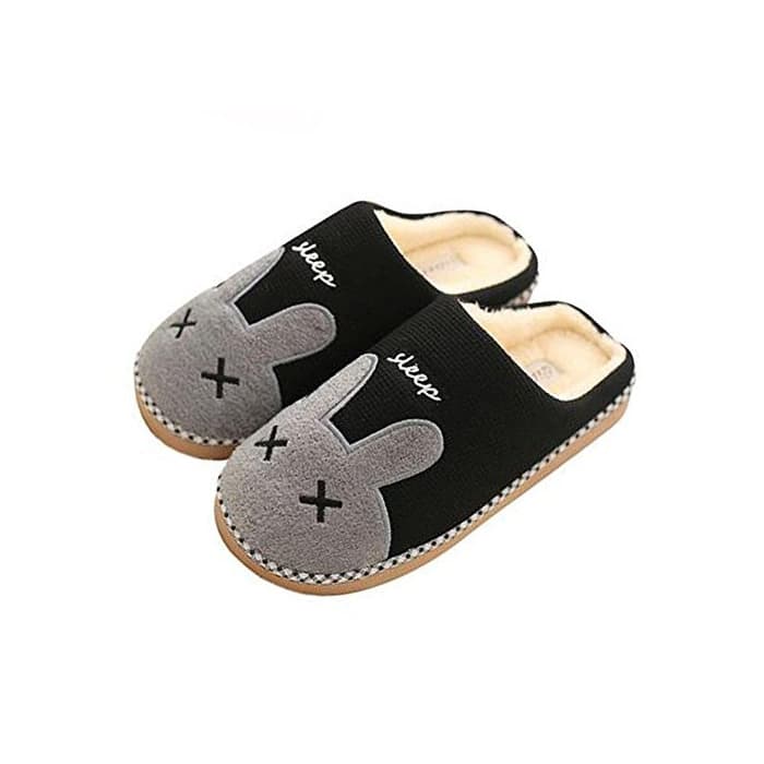 Fashion SAGUARO Otoño Invierno Zapatillas Interior Casa Caliente Slippers Suave Algodón Zapatilla Mujer