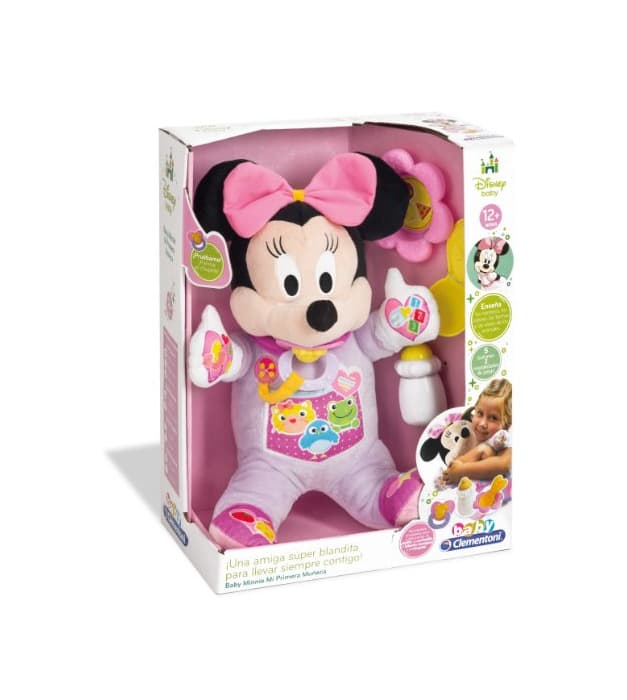 Product Clementoni Peluche interactiva Minnie Mi Primera Muñeca, Color Rosa, 36.8 x 28.2