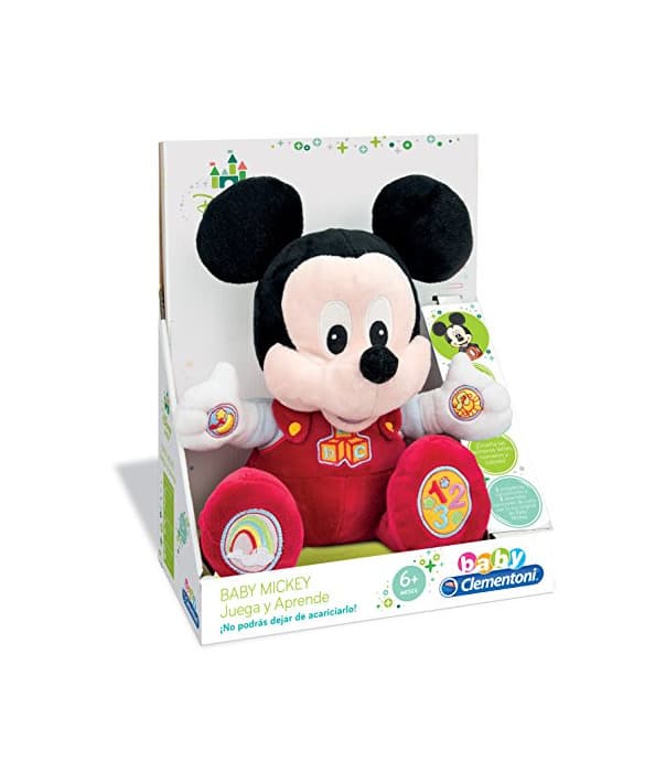 Product Clementoni- Animales de Cine y Television Peluche Juega y aprende Mickey, Color