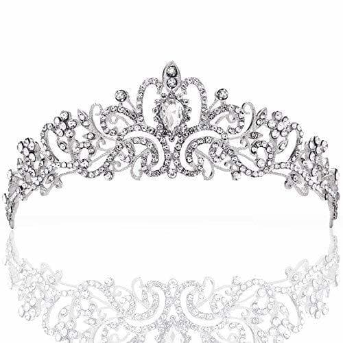 Product ZWOOS Diadema Corona Tiara Flor Cristal Diamante De Imitación Hairband para Fiesta