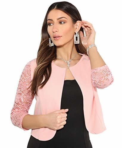 Fashion KRISP Bolero Mujer Fiesta Tallas Grandes Torera Chaqueta Corta Boda Elegante Noche