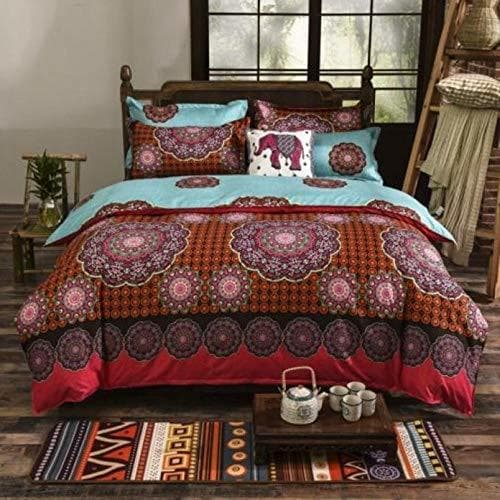 Product PENVEAT 3pcs AB Side Boho Duvet Cover Vintage Bohemia Style 3pcs King