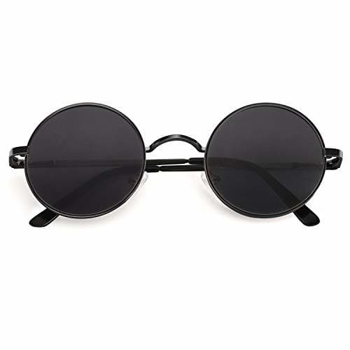 Fashion CGID E01 Estilo Vintage Retro Lennon inspirado círculo metálico redondo gafas de