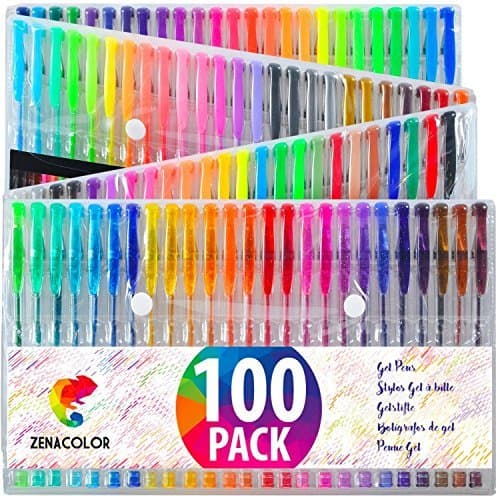 Product 100 Bolígrafos de Gel Zenacolor con Estuche