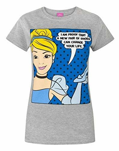 Fashion Disney Princess Cinderella New Shoes Women's T-Shirt