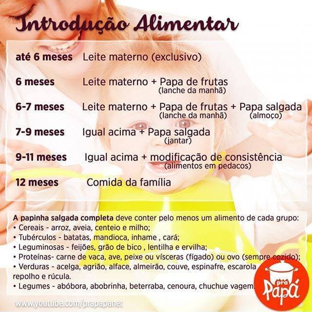 Fashion Introdução alimentar infantil 