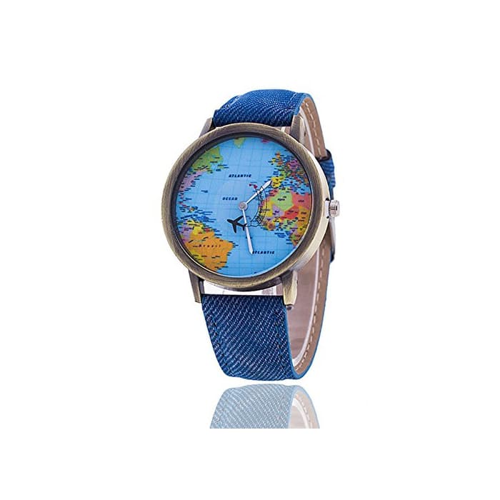 Producto Mapa del mundo reloj Relogio Feminino Fashion mujer reloj Casual relojes de