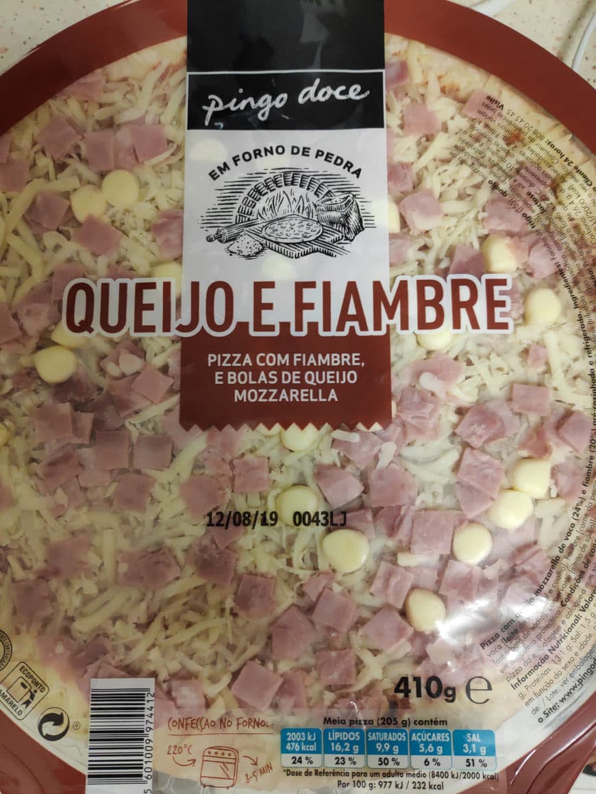 Moda Pizza Queijo e fiambre - Pingo Doce - 410g