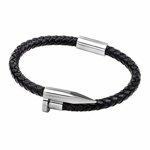 Product YGSVT - Pulsera de Piel para Hombre con Soporte de Acero y