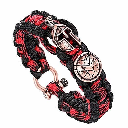 Product WDAIJY Pulsera Mujer，Supervivencia Al Aire Libre Hombres Pulsera Guerrero Casco Paraguas Pulseira