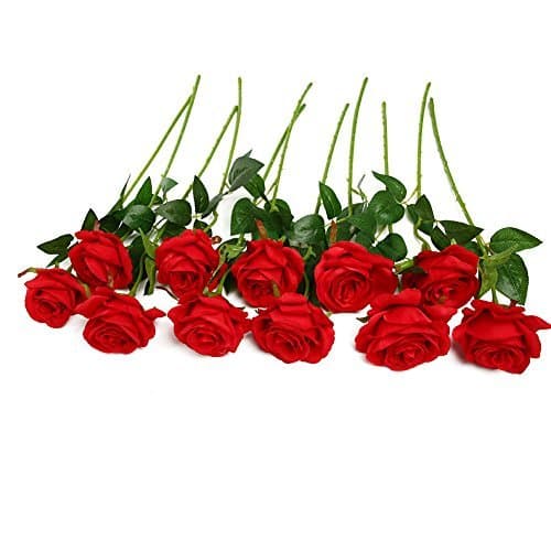 Home Ramo de rosas artificiales de seda Justoyou para arreglos florales para el