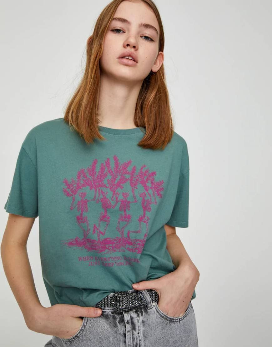 Producto Illustrated green t-shirt