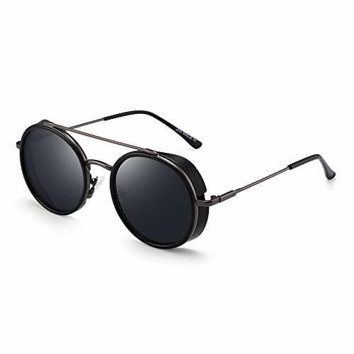 Producto JIM HALO Steampunk Redondas Retro Gafas de Sol Para Hombre Mujer Lente