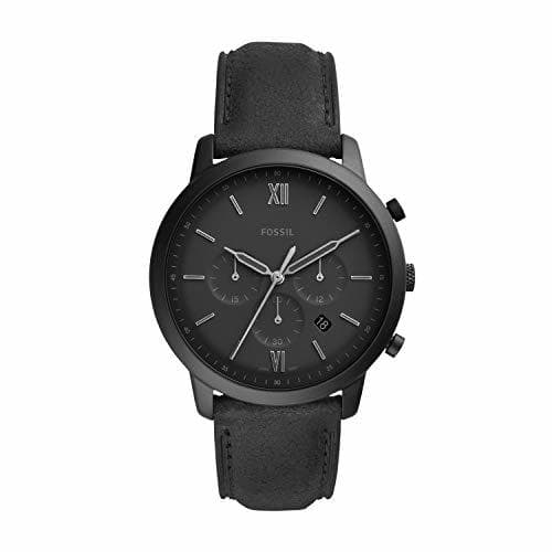 Moda Fossil Reloj Cronógrafo para Hombre de Cuarzo con Correa en Cuero FS5503