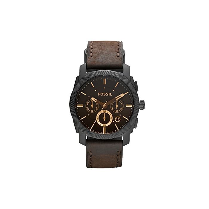 Moda Fossil Reloj Cronógrafo para Hombre de Cuarzo con Correa en Cuero FS4656