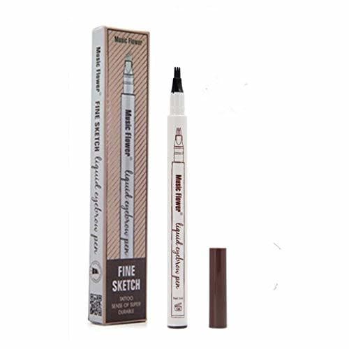 Beauty Tattoo Liquid Eyebrow Pencil con cuatro puntas de tenedor Impermeable y duradero