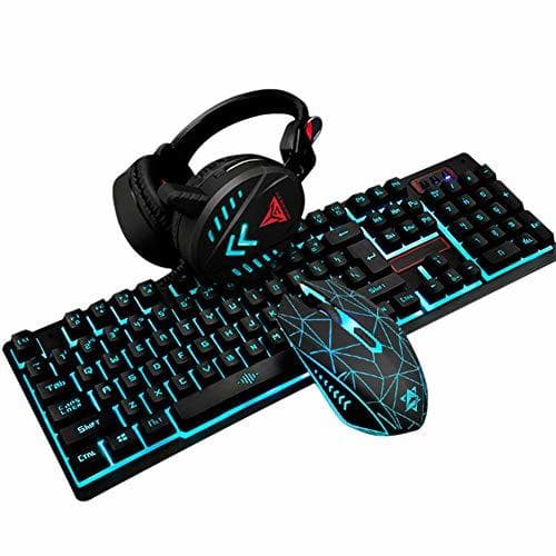 Electrónica kangOnline Teclado para Juegos Auriculares para Mouse Alfombrilla para Mouse Juego de