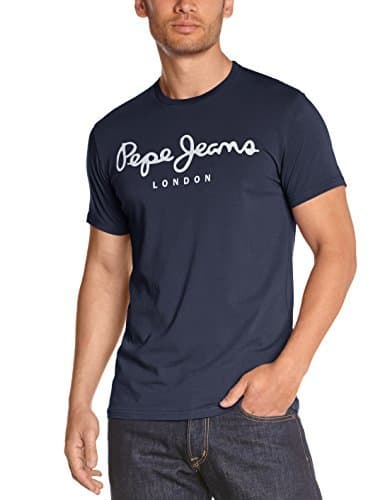 Moda Pepe Jeans Original Stretch PM501594 Camiseta, Azul