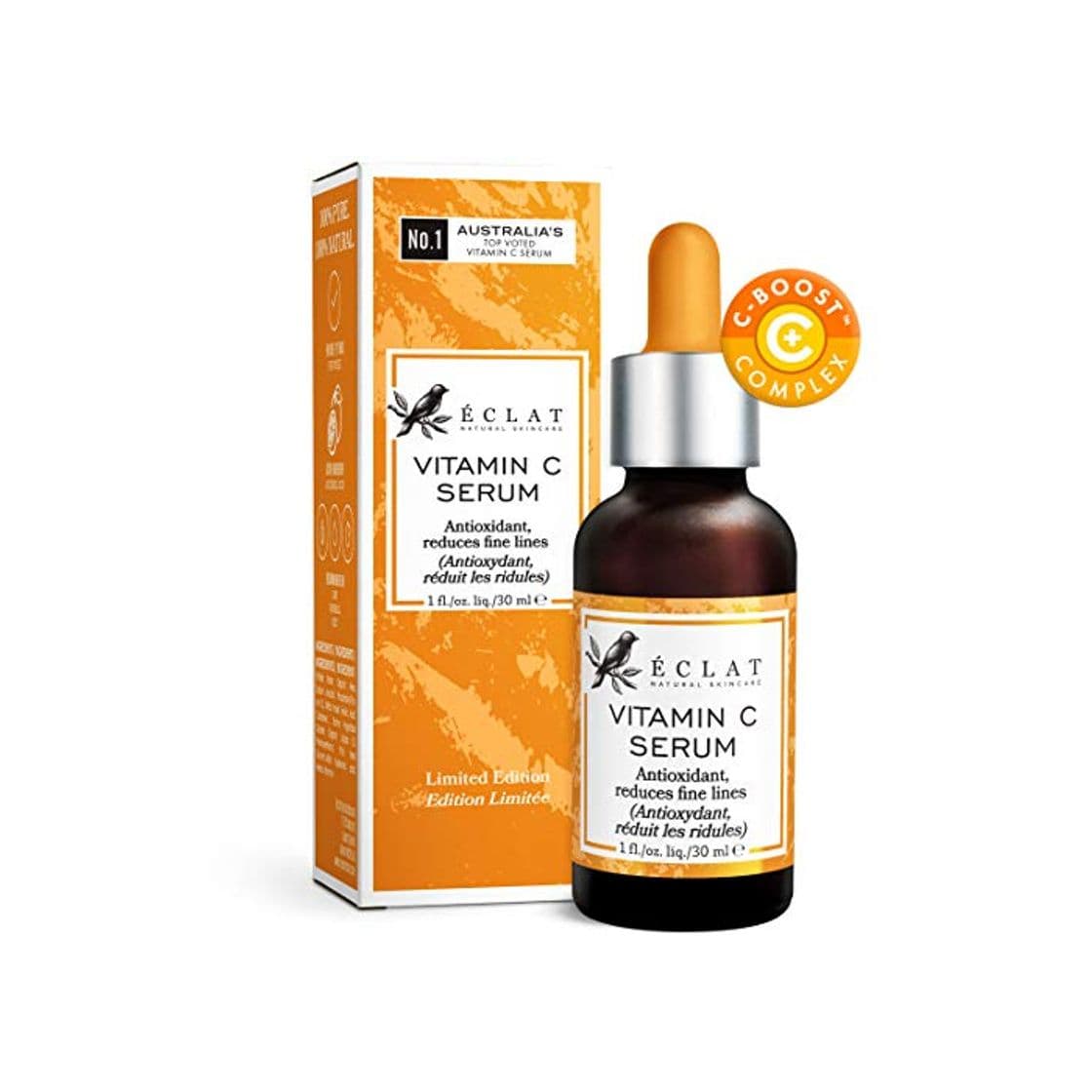 Producto Sérum Facial Antiedad Vitamina C Eclat– Sérum Vitamina C Pura 100% con