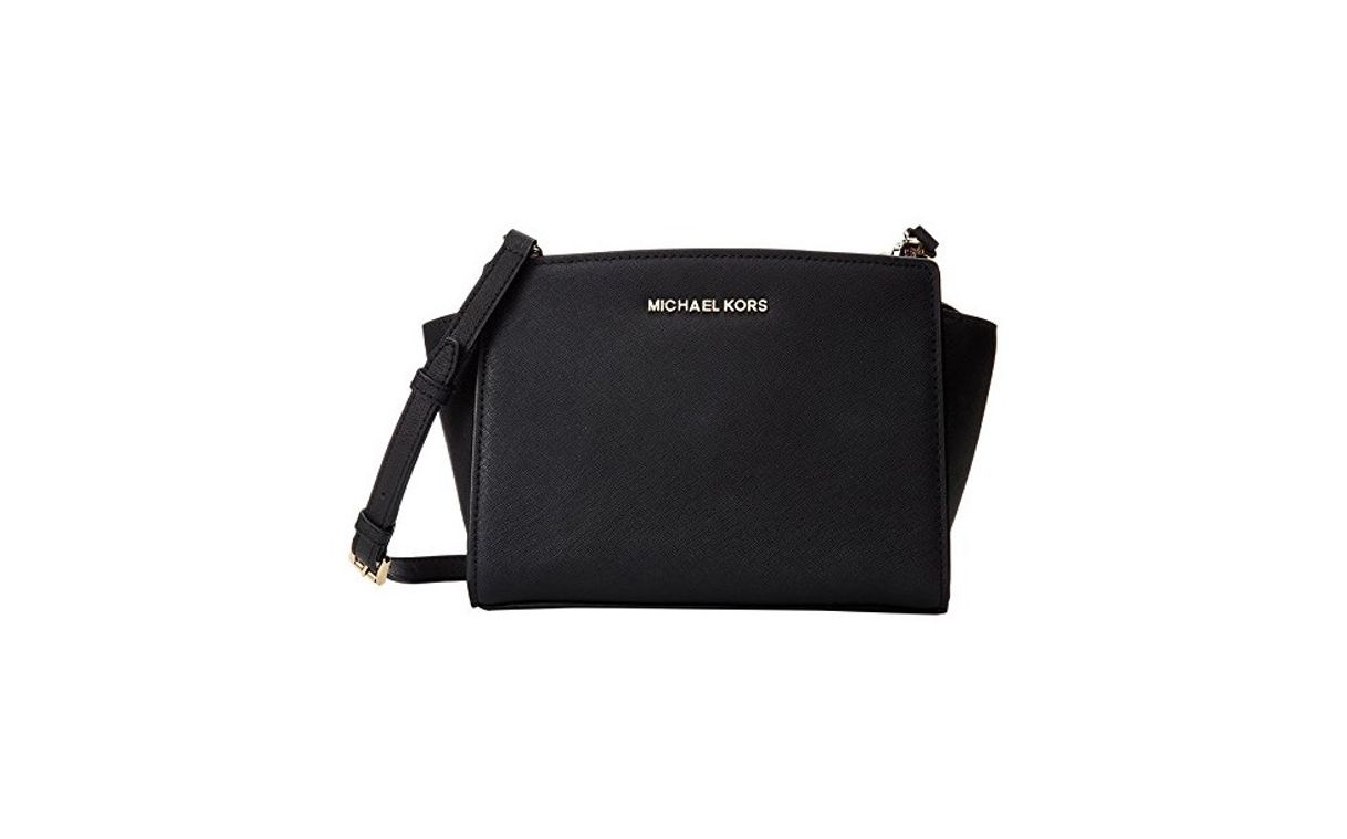 Moda Michael Kors Selma Medium Messenger, Bolso bandolera para Mujer, Negro