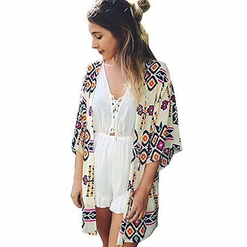 Moda UMIPUBO Camisolas Playa Mujer 3/4 Sleeve Boho Ropa de Baño Transparente Camisolas