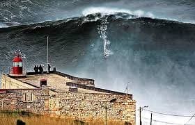 Lugar Nazaré ondas grandes