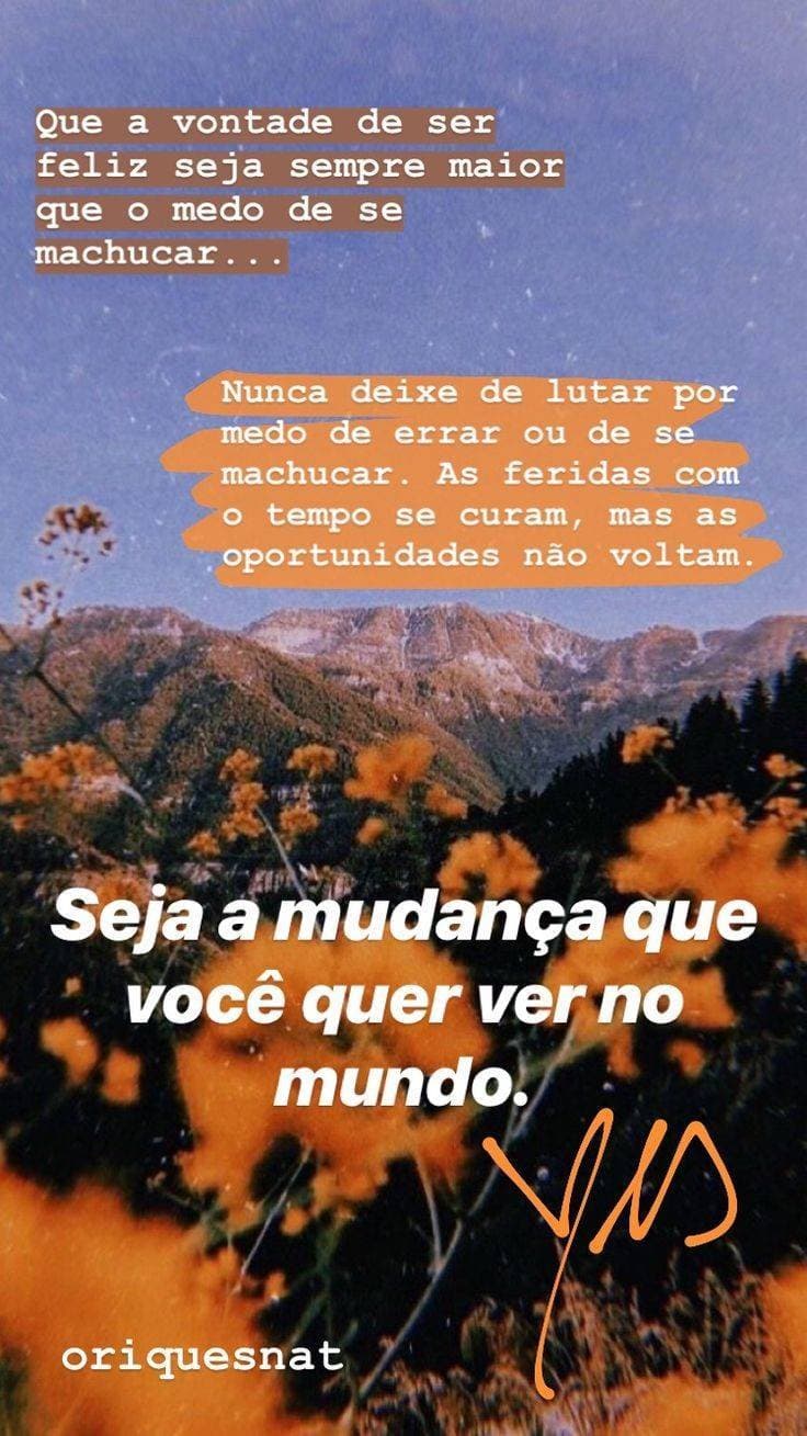 Moda Seja a mudança que você quer ver no mundo! ☪️