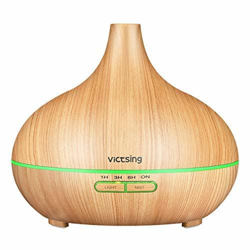 Beauty VICTSING 300ml Humidificador Ultrasónico Aromaterapia, Difusor de Aceites Esenciales de Vapor Frío,7-Color