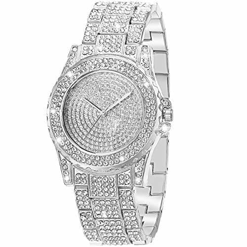 Moda ManChDa Reloj para Mujer Iced out Hip Hop Bling Bling Relojes de