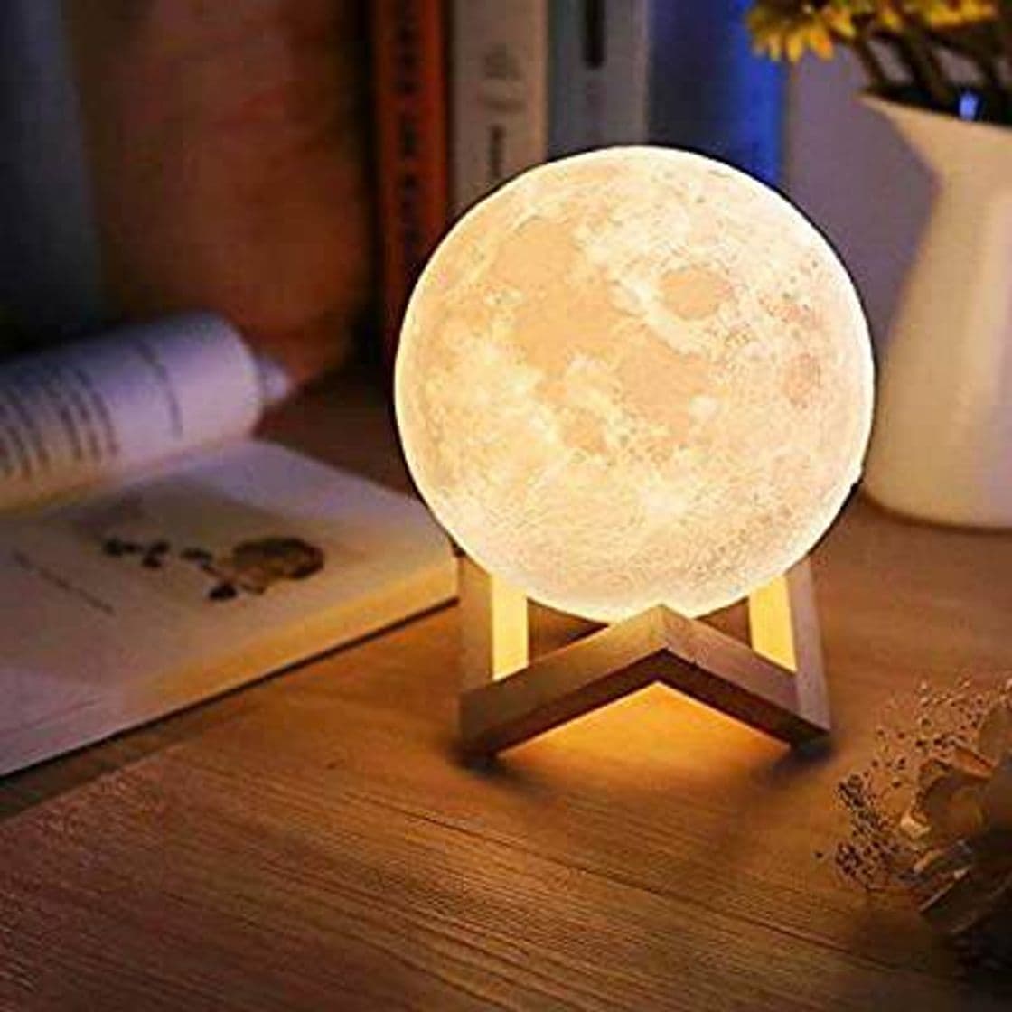 Product Luminaria 3D Touch Lua Cheia Abajur LED