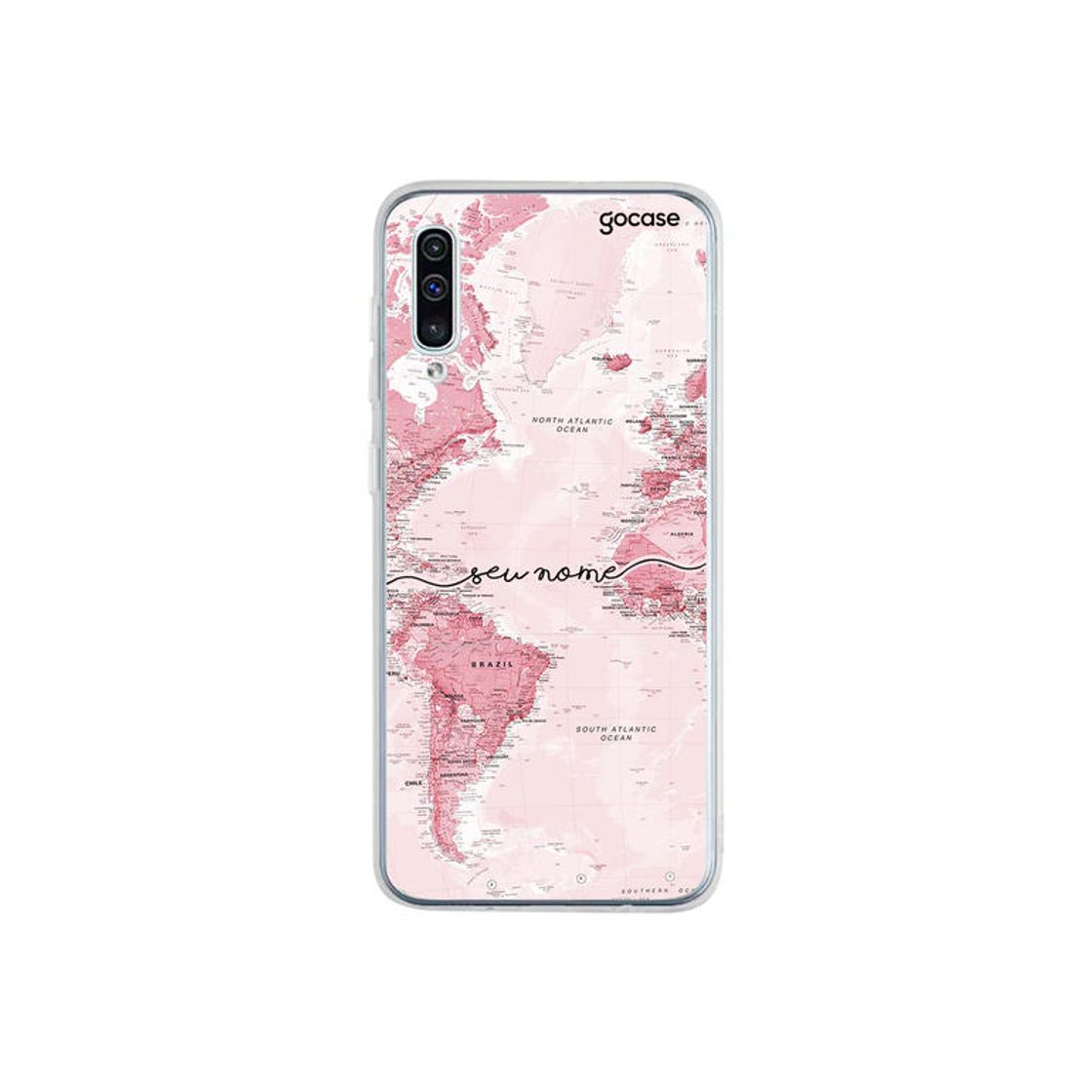 Producto Capinha para Samsung Galaxy A50 Mapa Mundi Rosa Manuscrita