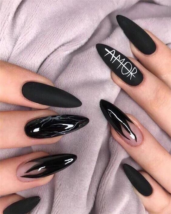 Fashion Black nail