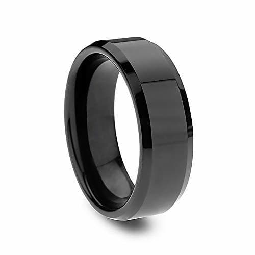 Moda Ouken Anillos de Acero Inoxidable Anillo de Acero de Titanio para Hombres