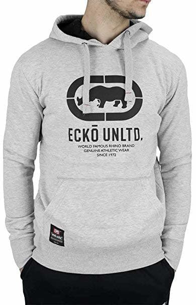 Fashion Ecko Hombre Manga Larga Diseñador Sudadera con Capucha sin Cremallera