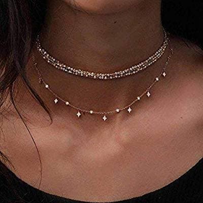 Fashion ovono Fashion Multi - Colar de mangas estrela de strass para