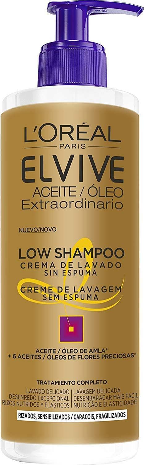 Fashion Shampoo L'Oreal Paris Elvive Low Shampoo, para cabelos cache