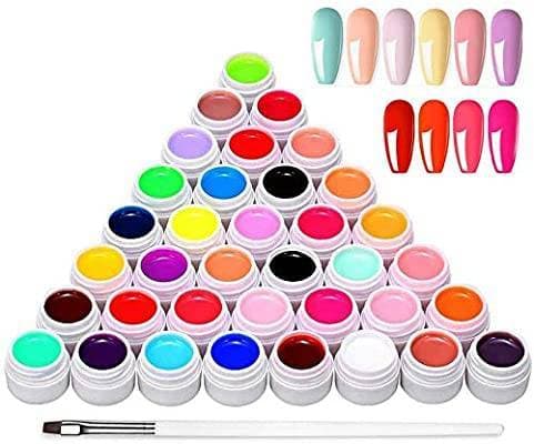 Moda Anself Nail Gel 36 Cores Art-Pigments Conjunto de Pigmentos 