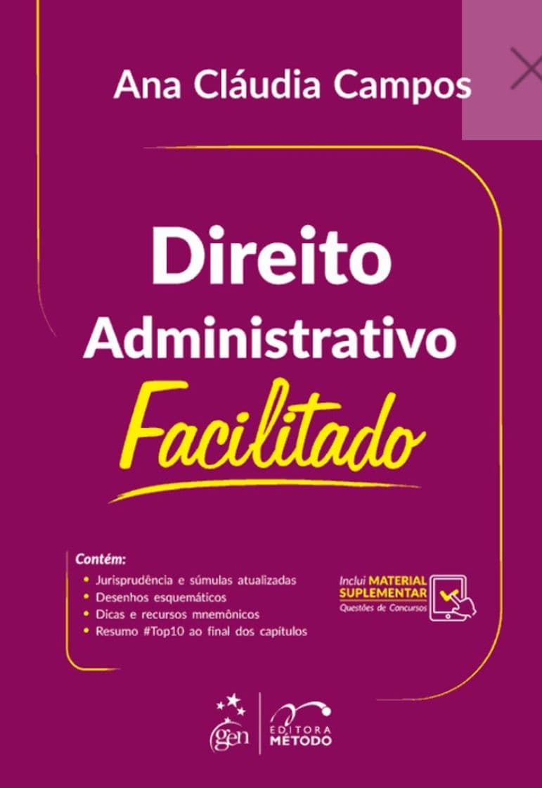 Book Livro Direito Administrativo Facilitado - Grupo GEN