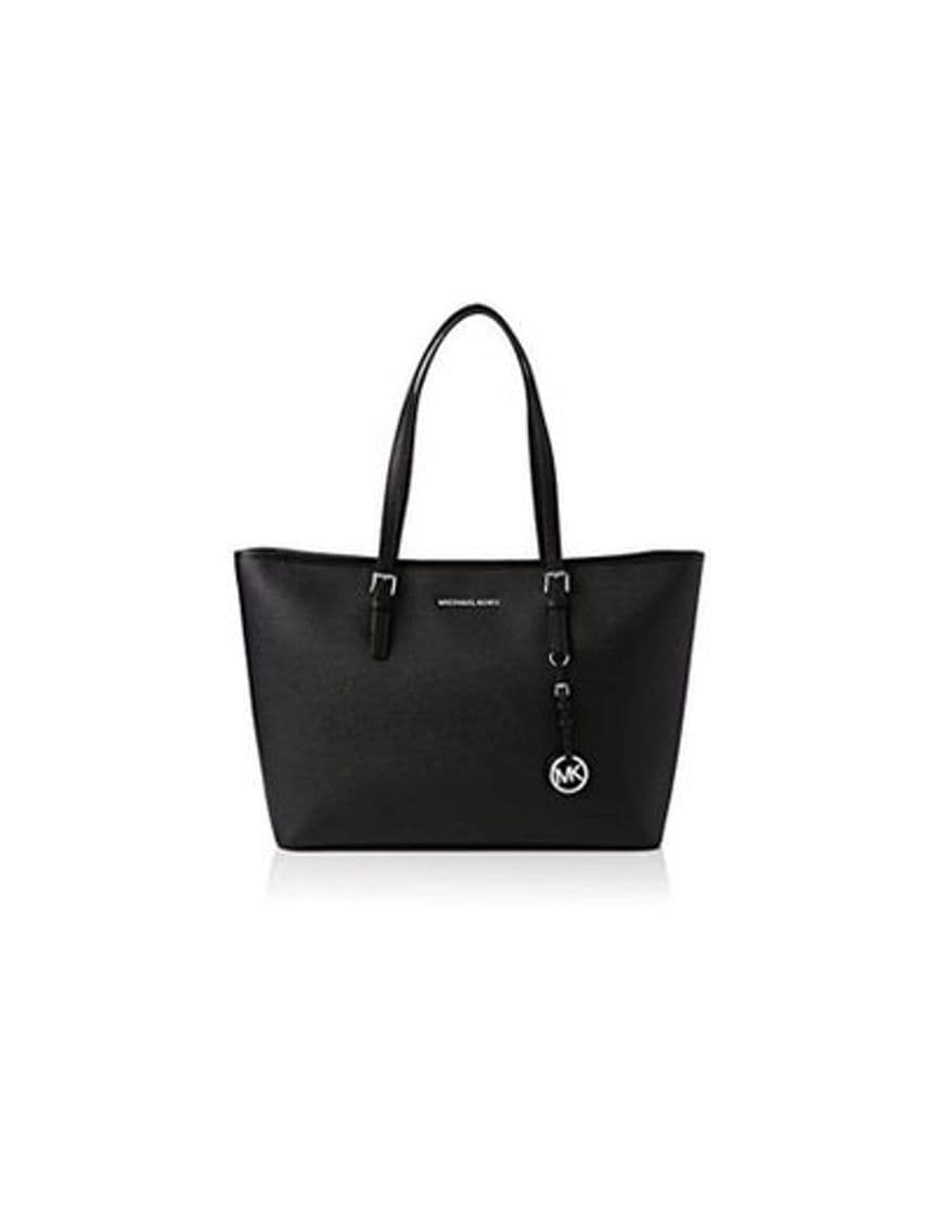 Moda Michael Kors Jet Set Medium Travel, Bolso Totes para Mujer, Negro (Black)