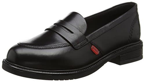 Lugar Kickers Lach Loafer, Mocasines para Niñas, Negro