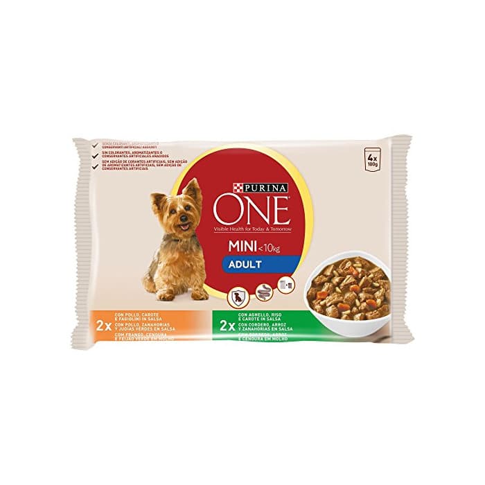 Producto Purina ONE MINI comida para perros húmeda en Salsa Perro Adulto Pollo