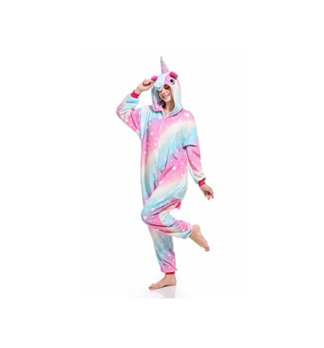 Fashion Mystery&Melody Unicornio Pijamas Disfraces Cosplay Disfraces Franela Animales Cremallera Ropa de Dormir