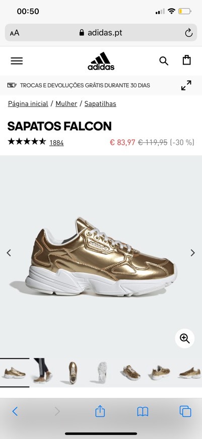 Product Adidas Falcon gold em promoção 